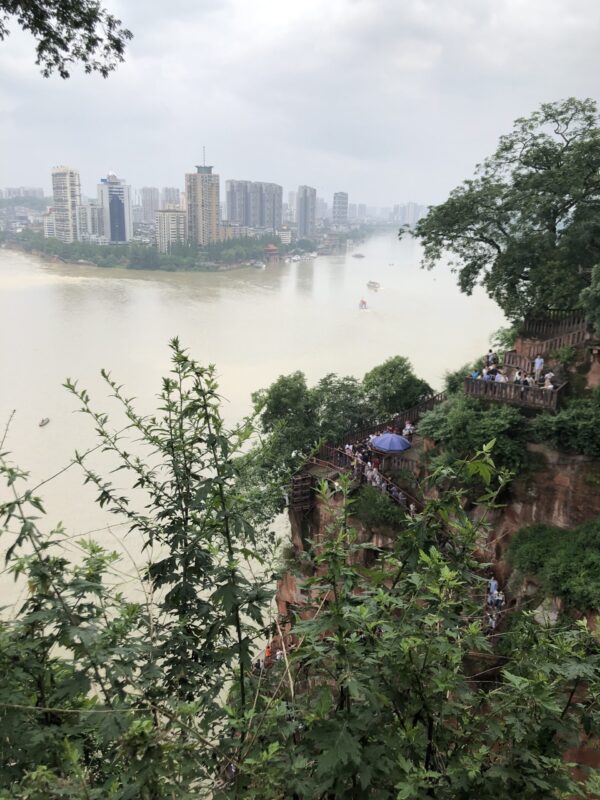 View of Leshan city from Leshan Giant Buddha