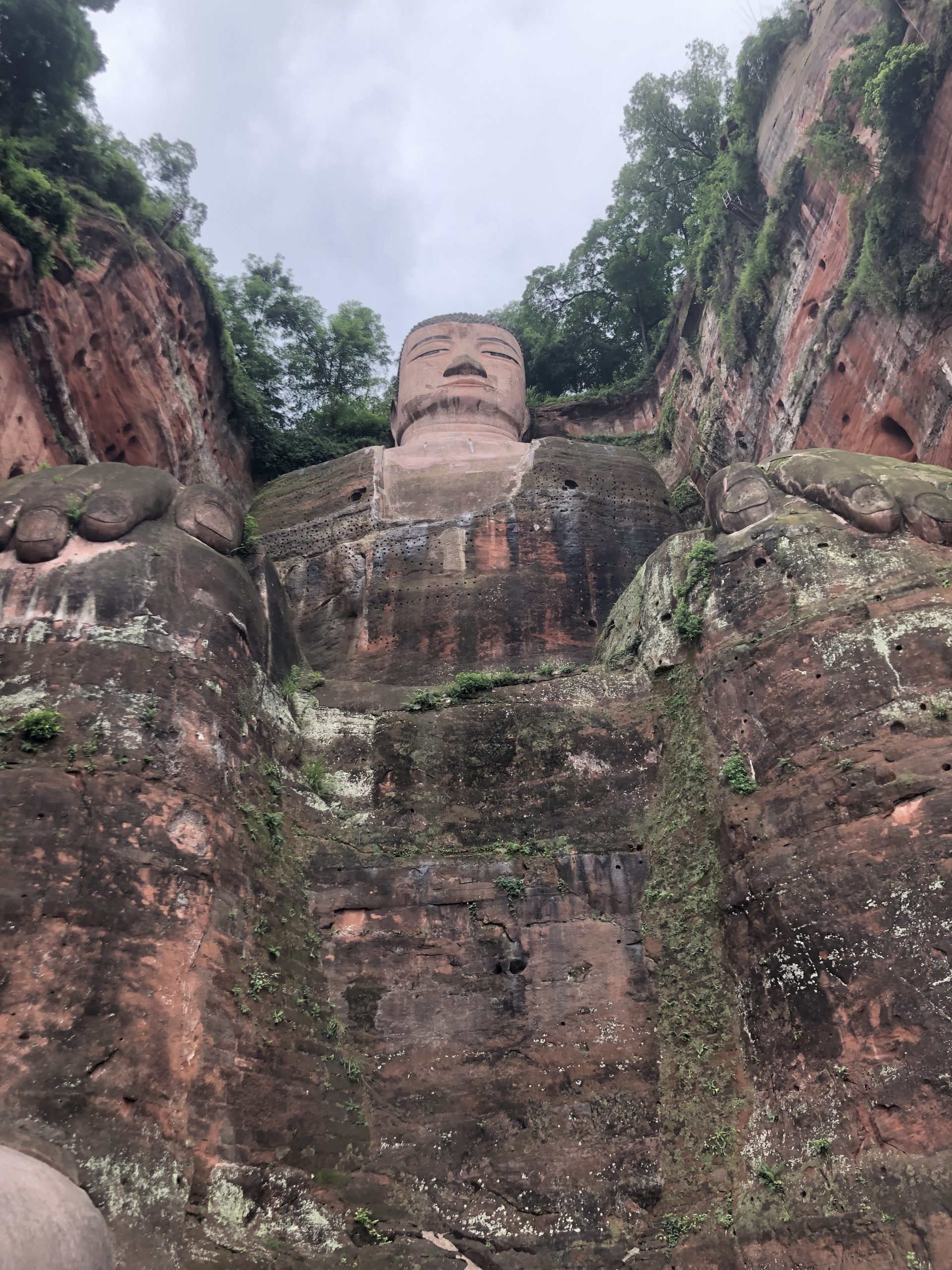 Leshan Buddha from below