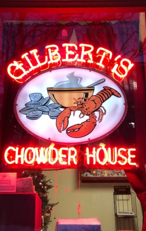 Gilbert's Chowder House Portland Maine Neon Sign