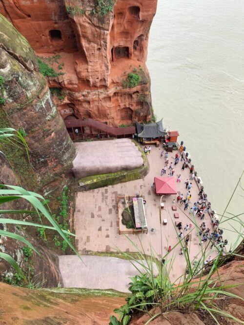 Leshan Giant Buddha from Above