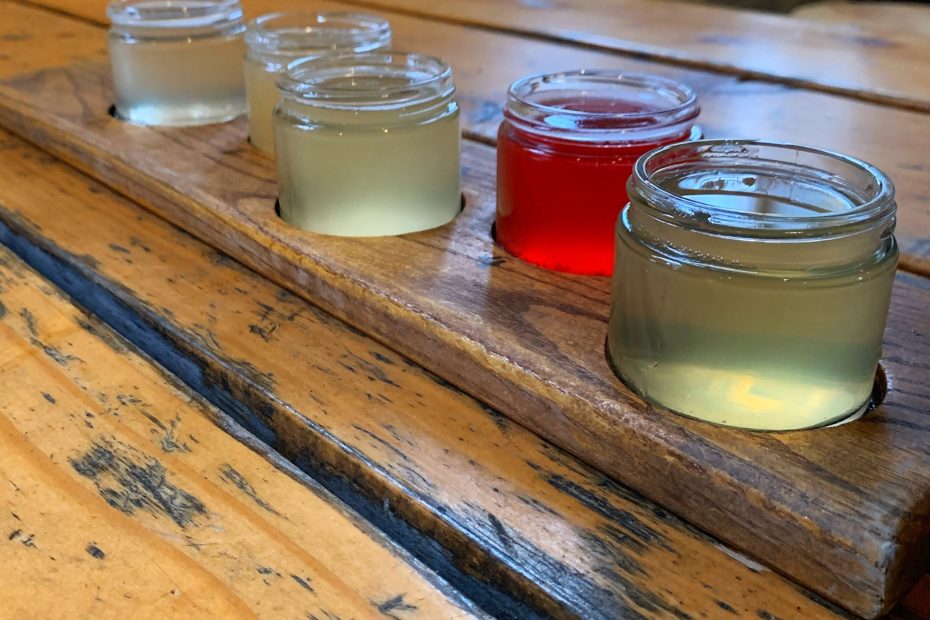 Flight from Urban Farm Fermentory Kombucha