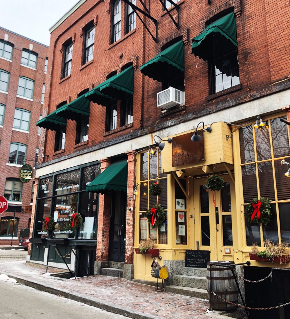 Portland Maine Old Port Street December Winter