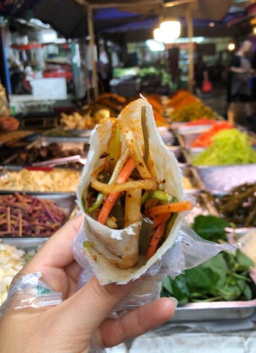 Fresh Spring Roll Market Chengdu Chilli Cool Food Tour