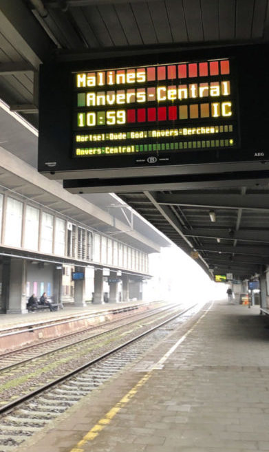Malines to Anvers Train Platform in Belgium