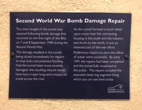 Greenwich Foot Tunnel London Sign