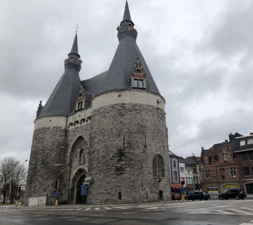 Brusselpoort City Gate in Mechelen Belgium