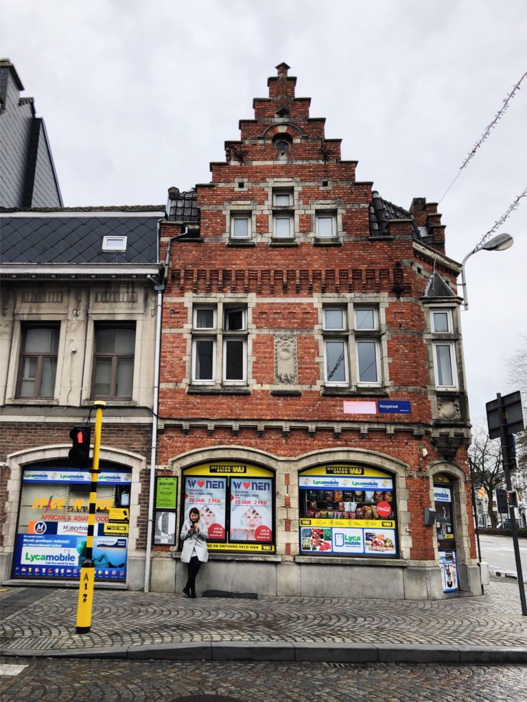 Storefront Crosswalk in Mechelen Malines Belgium