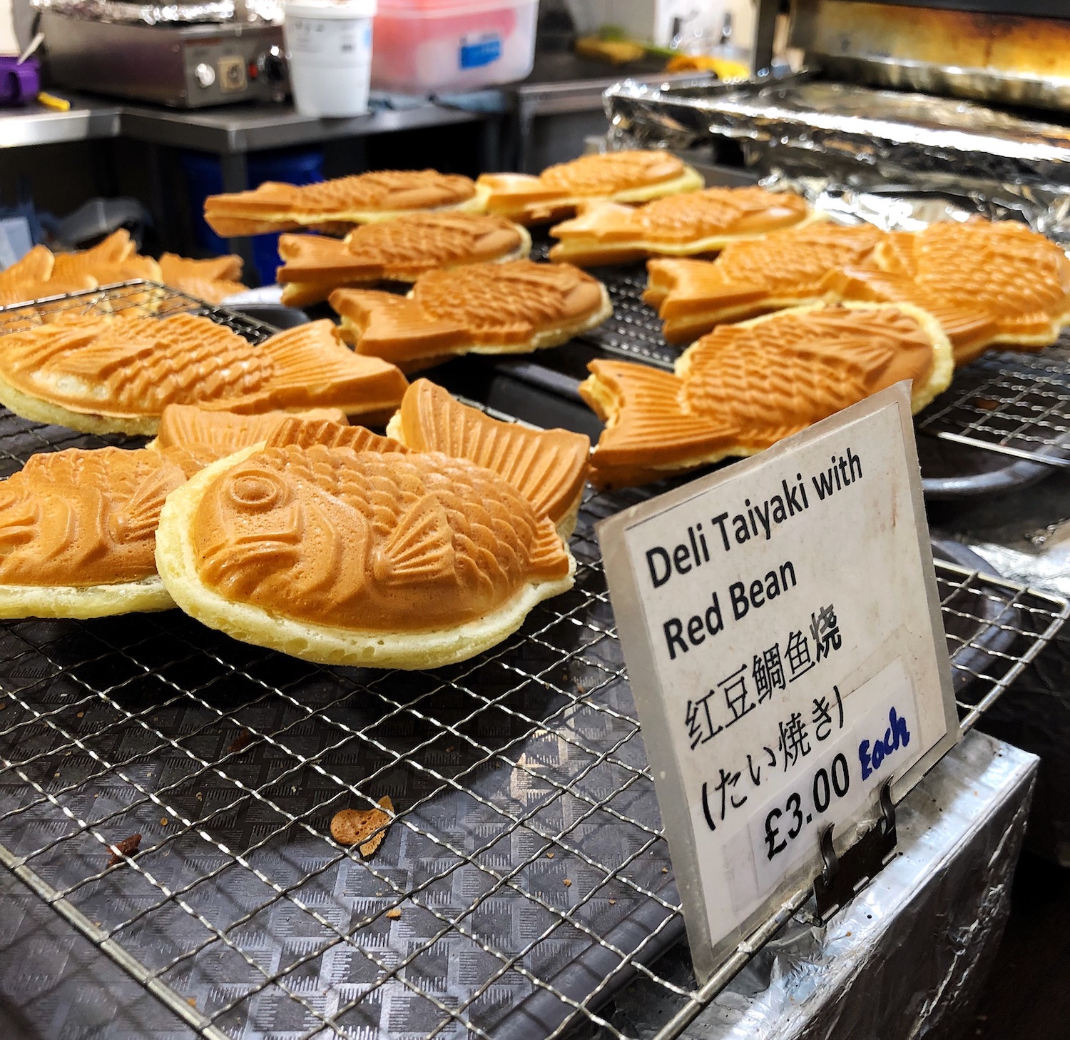 Taikyaki Fish with Red Bean Paste Fresh in London's Chinatown