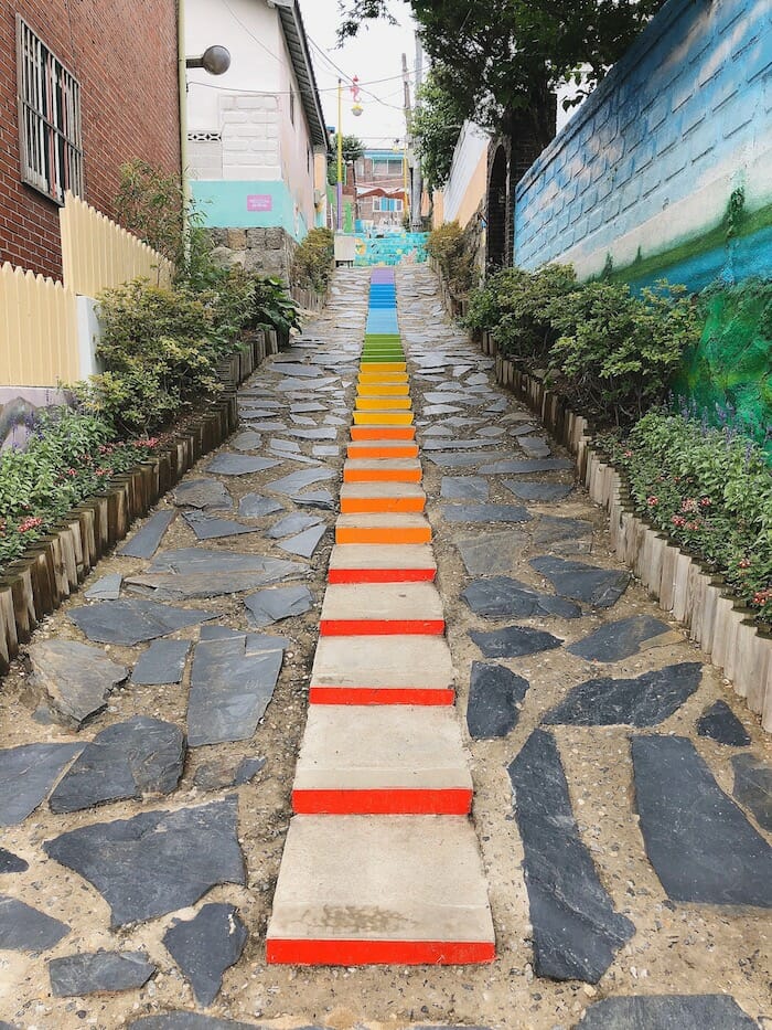 Rainbow Stairs in Incheon Fairy Tale Village