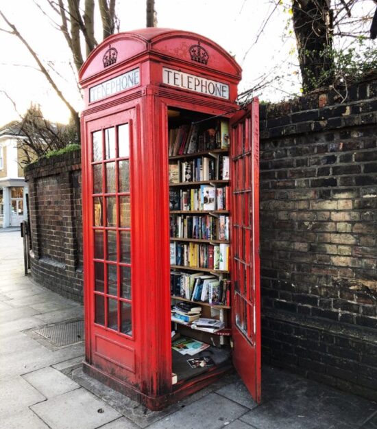 Lewisham Micro Library Red Phone Booth London