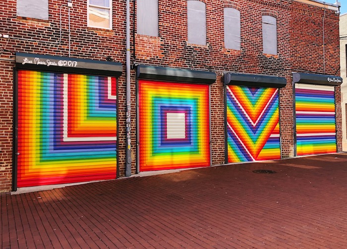 Rainbow Love Street Art in Washington DC
