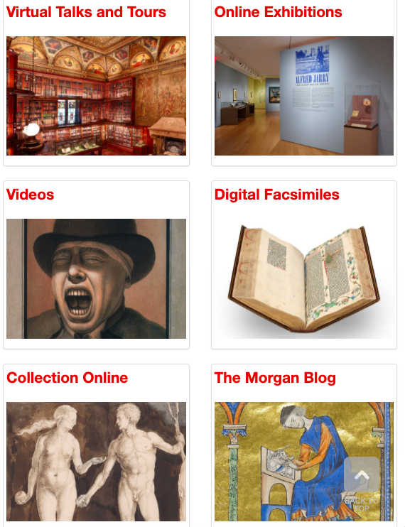 The Morgan, Connected - Digital Offerings from The Morgan Museum & Library Ways to visit museums online