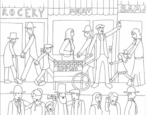 Museum at Eldridge Street Coloring Pages Lower East Side Street Scenes