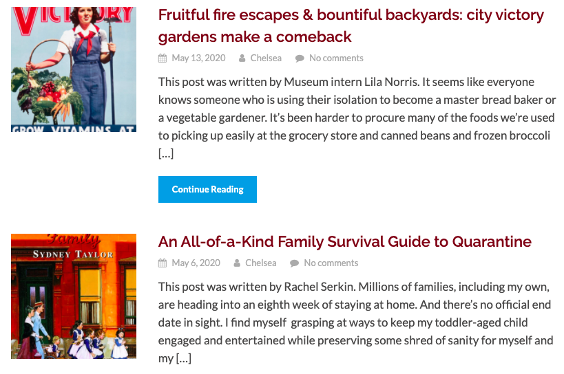 Museum at Eldridge Street - Blog Posts to Enjoy During Quarantine