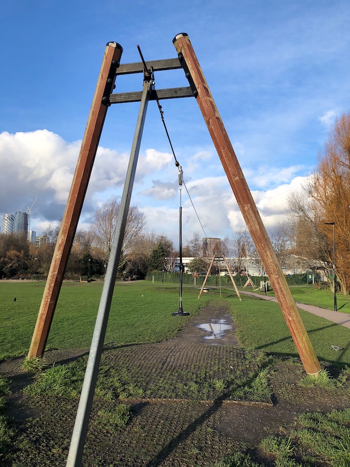 Zipline in Millwall Park