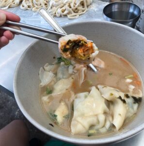 Kimchi Dumplings at Gwangjang Market