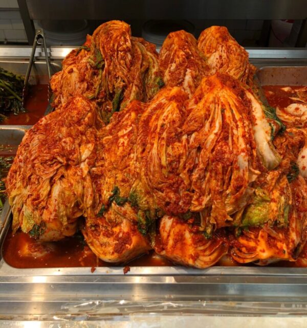 Piles of Kimchi for sale in South Korea Markets