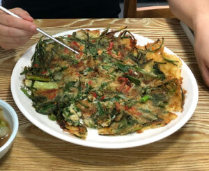 Pajeon (scallion pancake) from Busan - Best Photos to Eat in South Korea