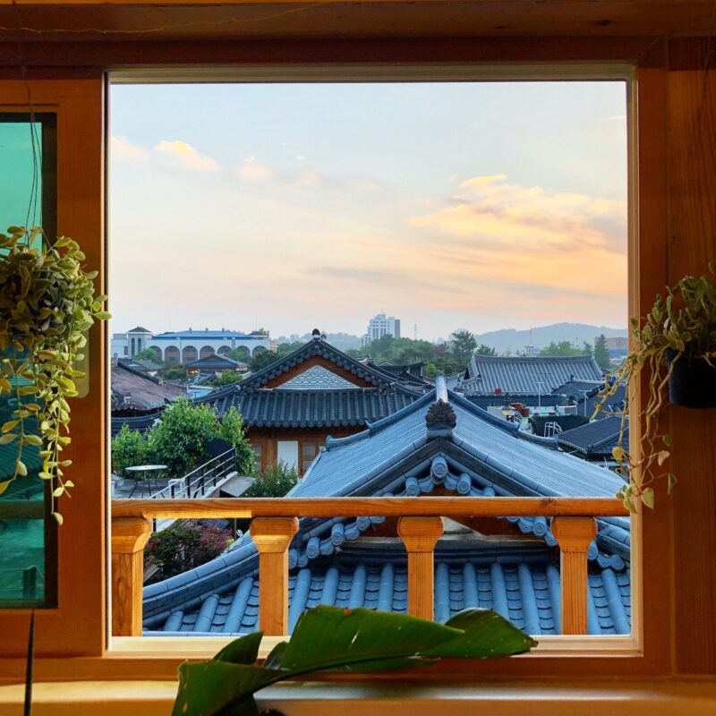View from a Hanok in Jeonju City