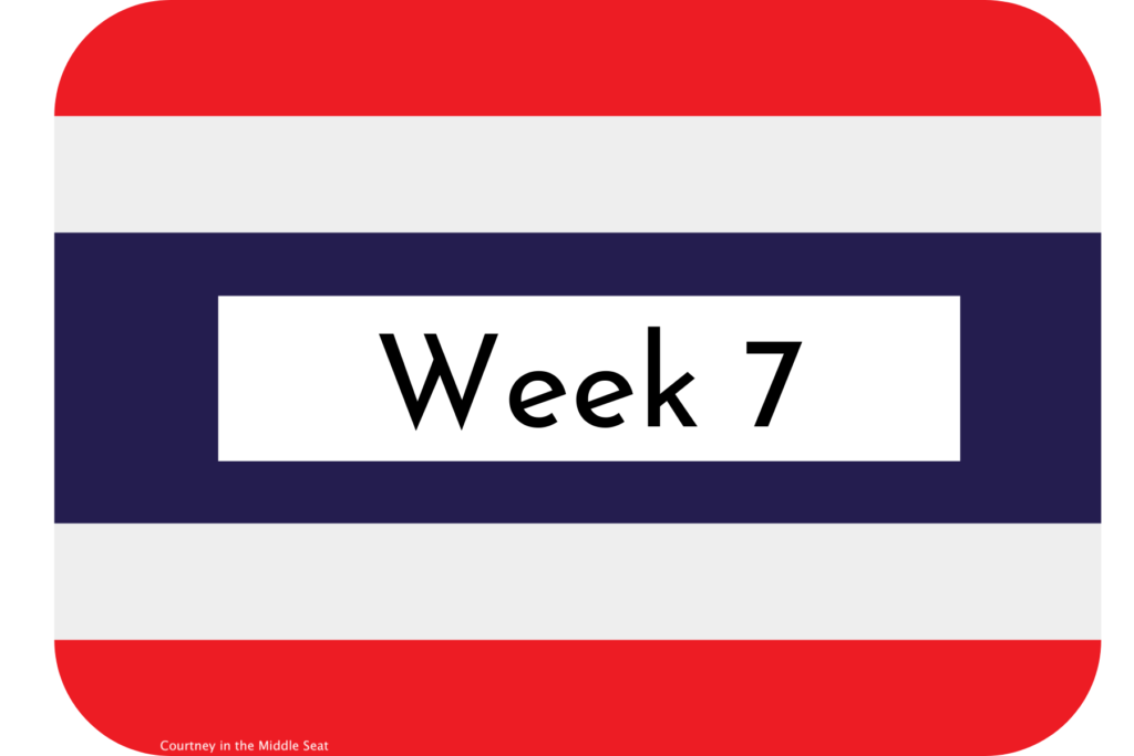 Week 7 Snack Box Label with Thai Flag in Background