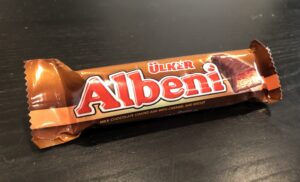 Albeni Snack Bar on a table