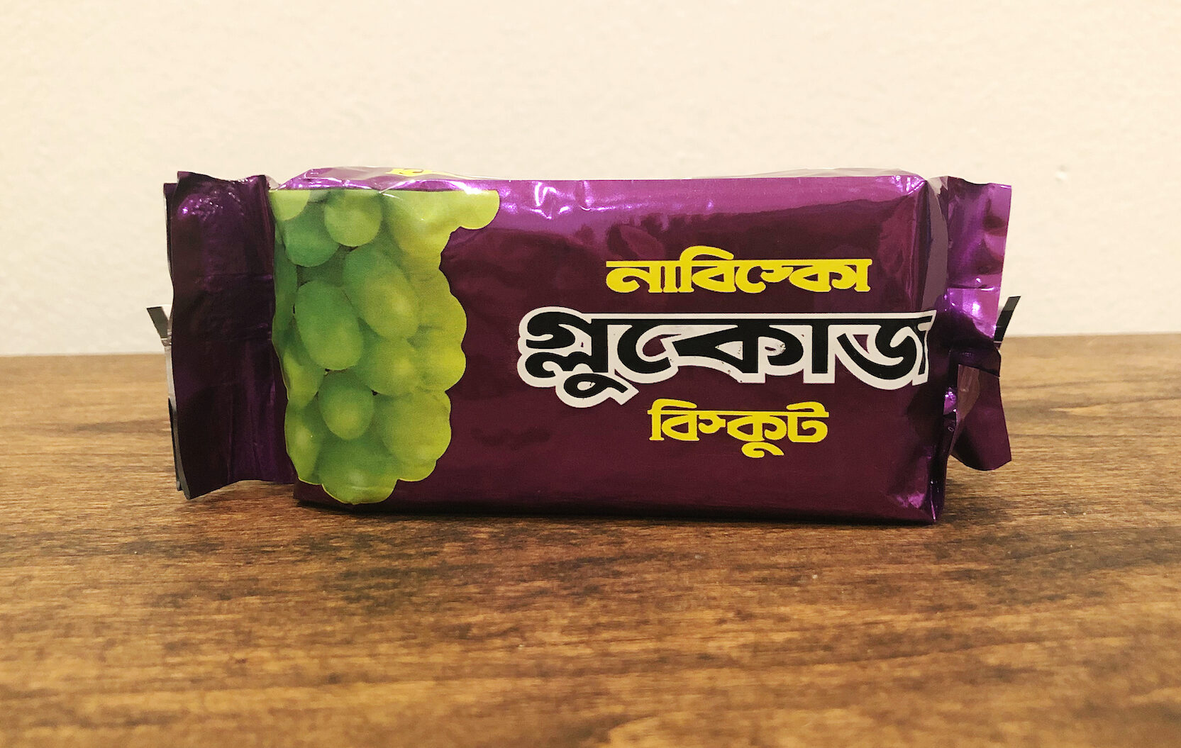 Nabisco Glucose Biscuit with Purple Packaging with Green Grapes