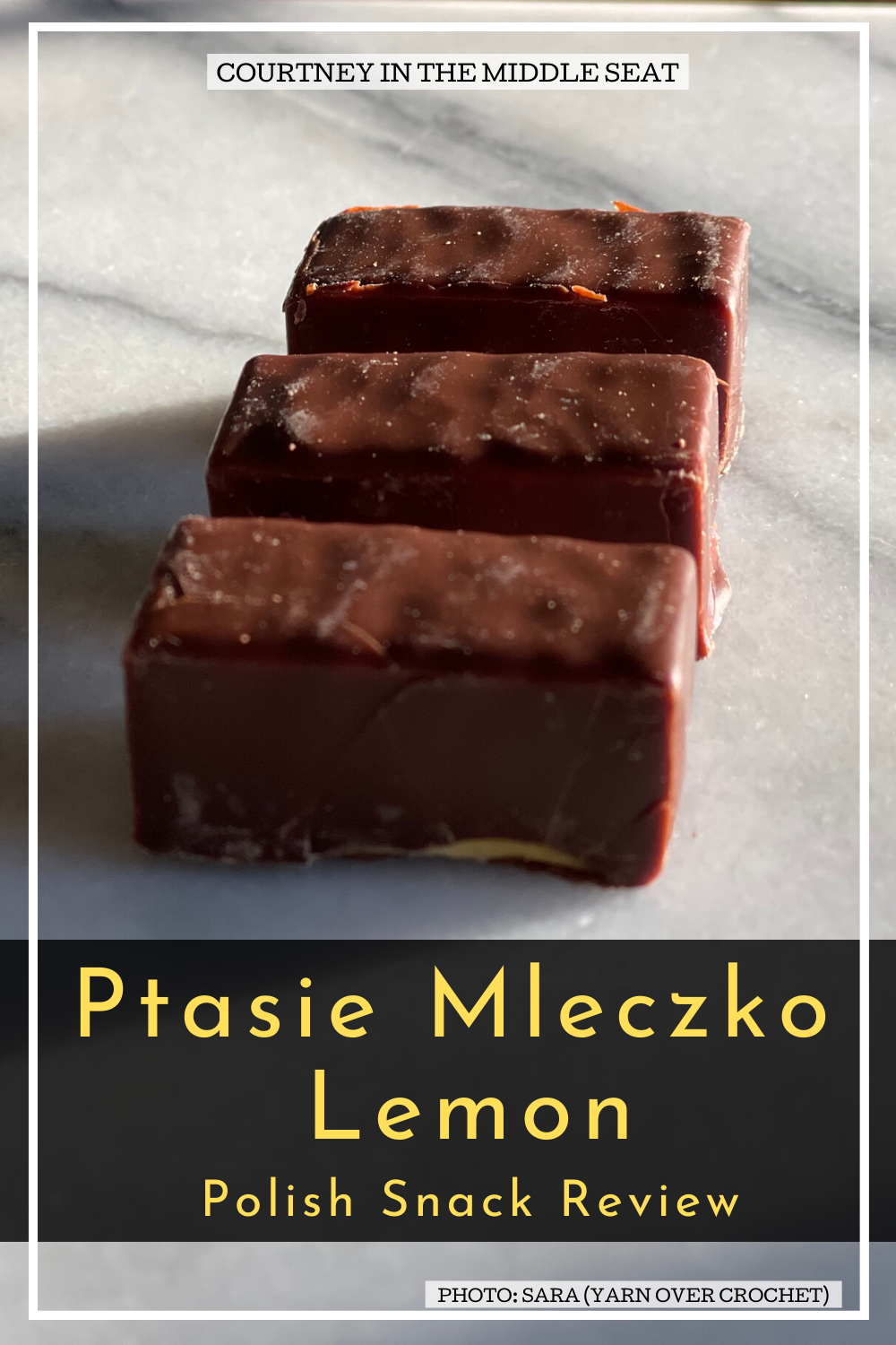 Ptasie Mleczko Lemon Polish Snack Review Pin 2