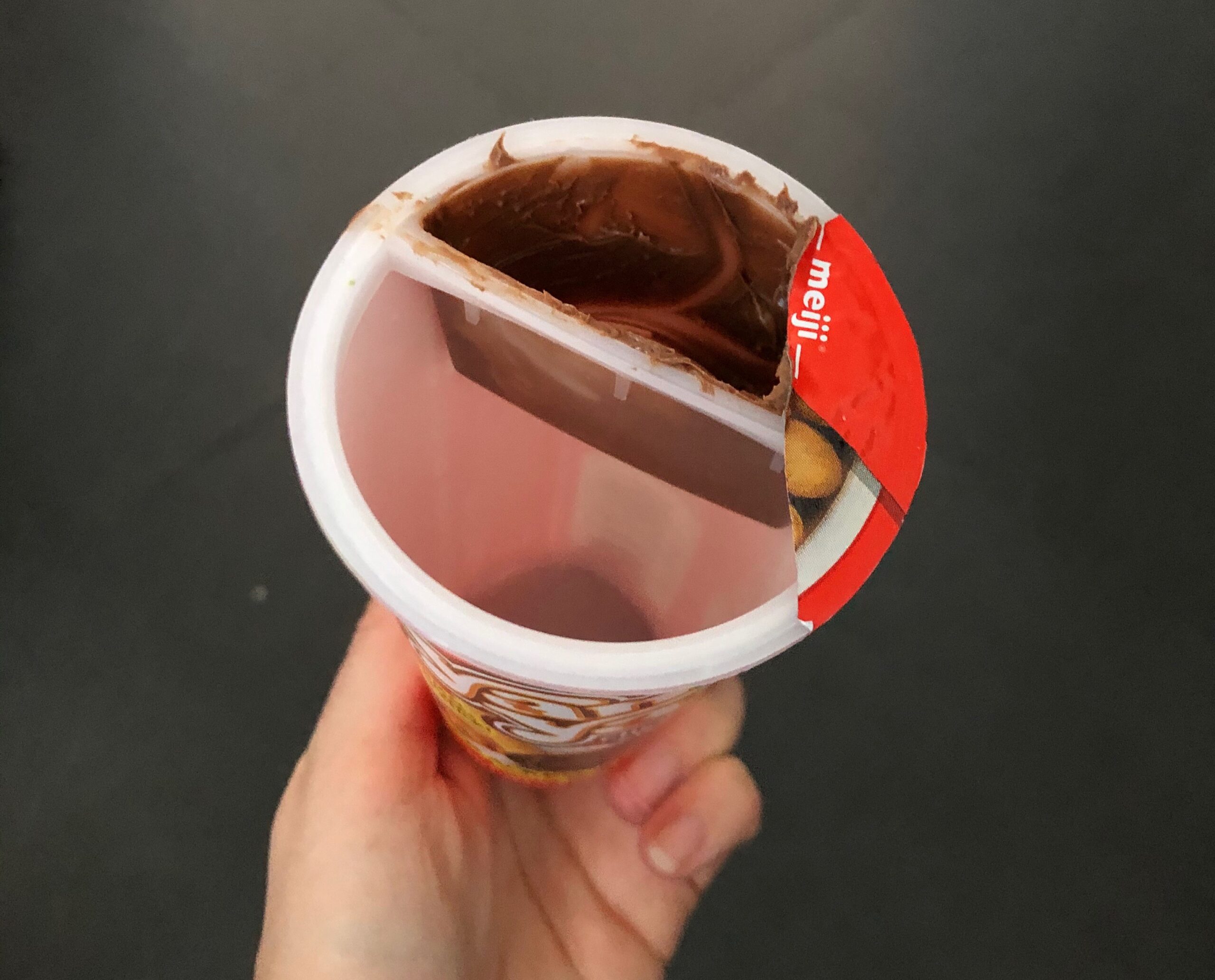 Yan Yan Japanese Snack from above with no more cream left over