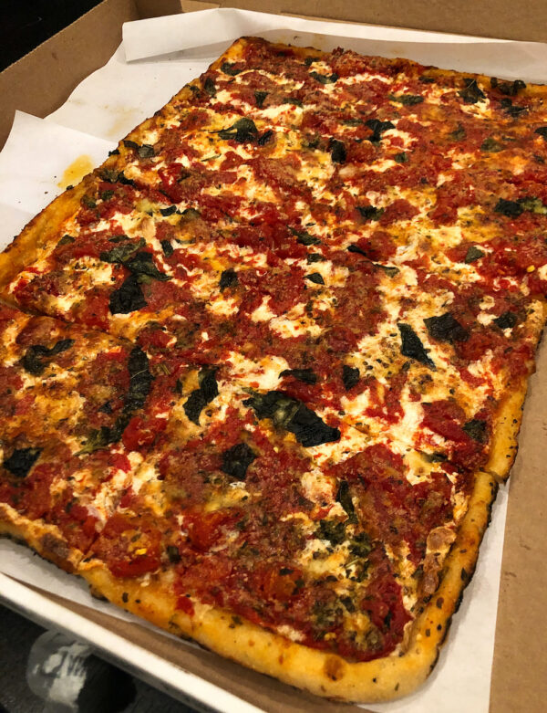 Grandma Pizza from Louie's in Jackson Heights
