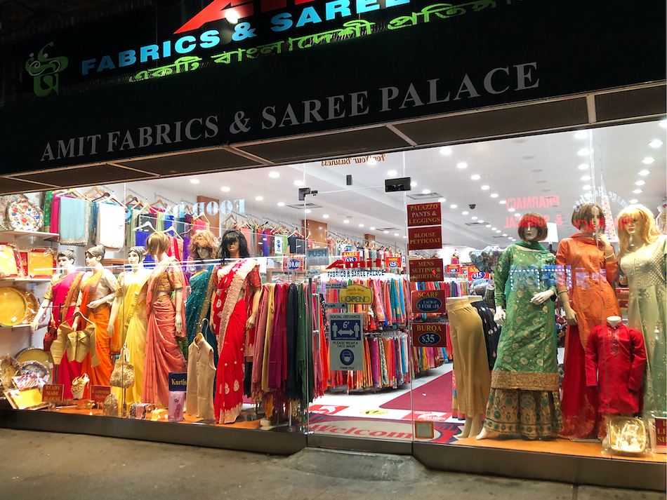 Jackson Heights Storefront with Saris