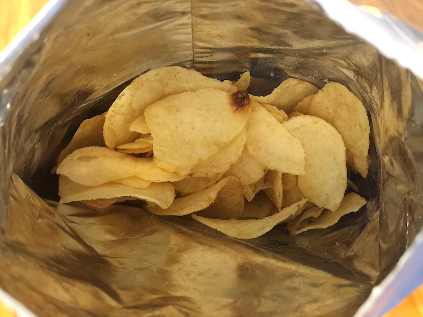 Lay's Bubble Potato Chips - Inside a bag of Lactic Acid Flavor from China