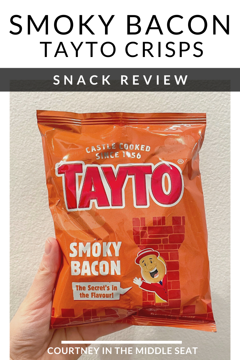 Pinterest Pin for Tayto Smoky Bacon Crisps Snack Review