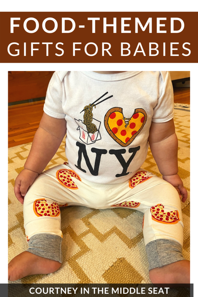 Pinterest Pin Featuring Food-themed Gifts for Babies