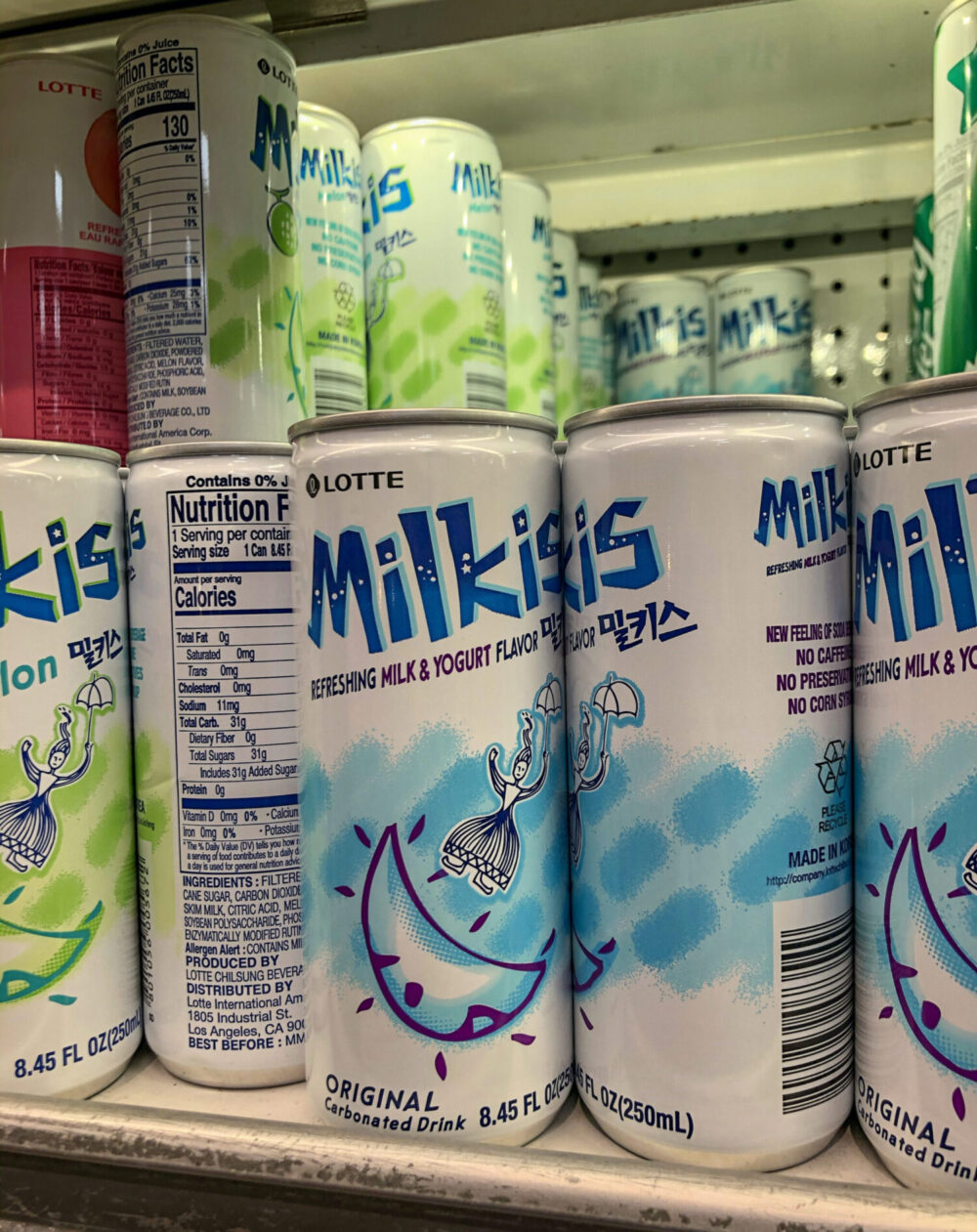 Milkis South Korean Carbonated Drink on the Shelf at HMart