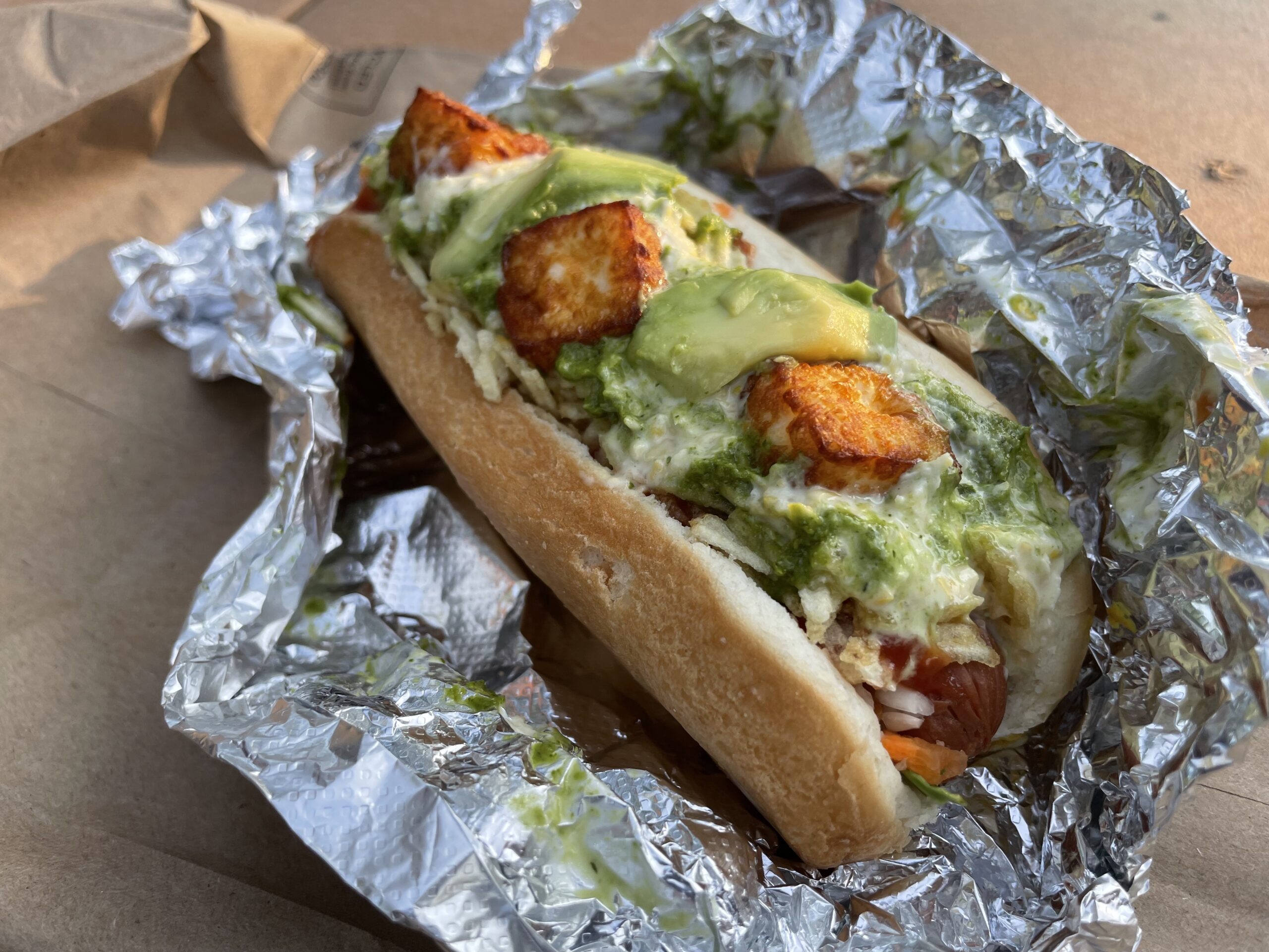 Venezuelan Street Hotdog from Santa Salsa in Brooklyn