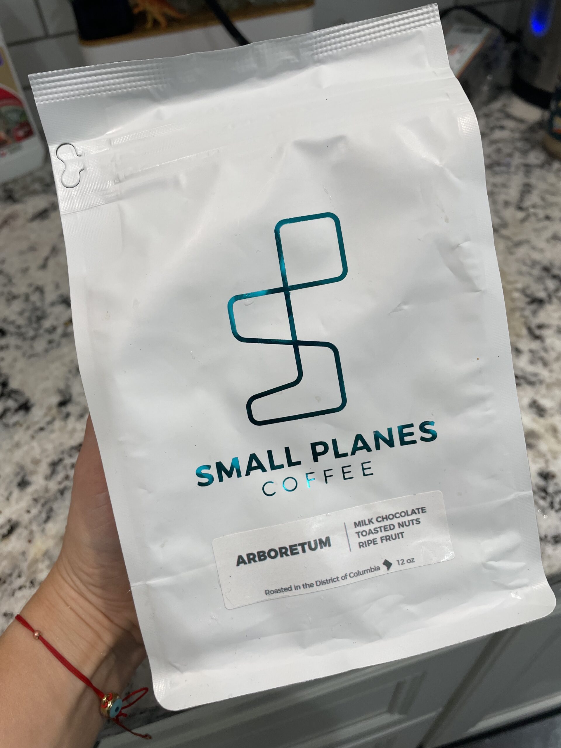 A Bag of Arboretum Roast Coffee from Small Planes Coffee Roasters in Washington, D.C.