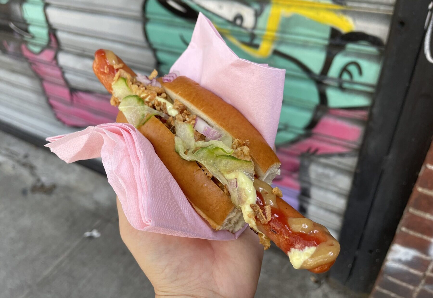 Swedish Hot Dog from Lenny's Swedish Hot Dog Stand on the Lower East Side