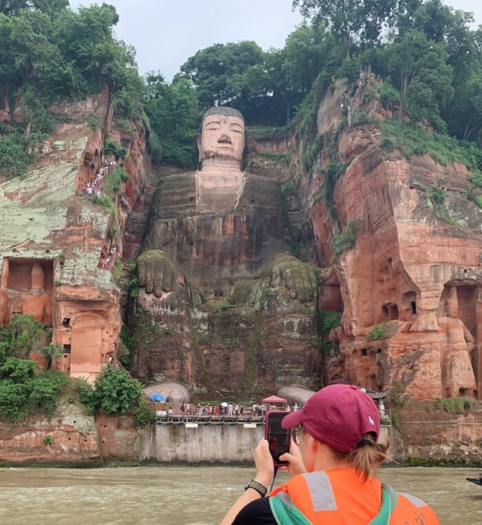 Leshan Giant Buddha from the Boat