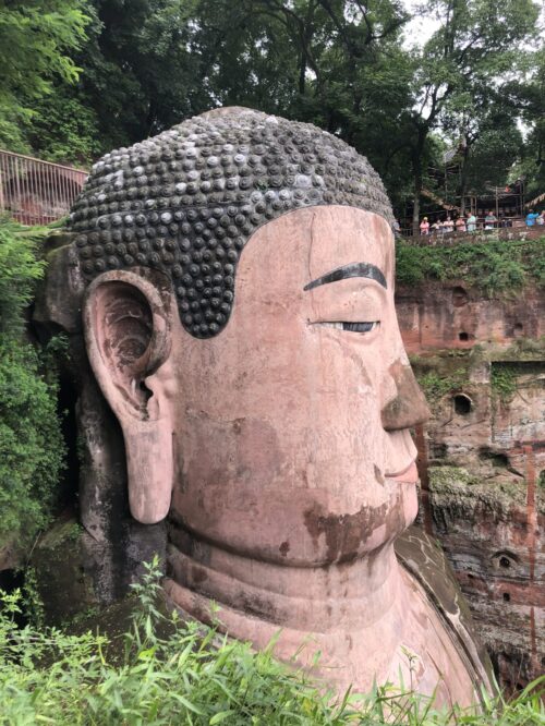 Leshan Giant Buddha statue Side Profile